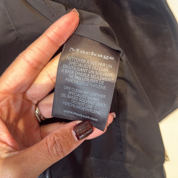 MACKAGE LEATHER jacket with hoodie LARGE - Picture 7 of 11